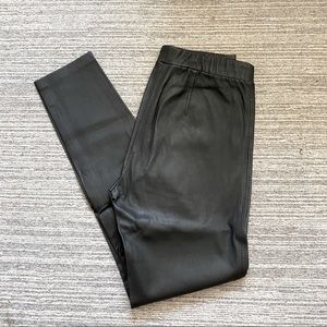 Theory | Skinny Leather Legging, Dark Thyme